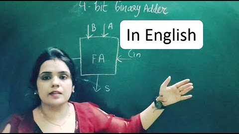 4 bit parallel adder using full adders | in English