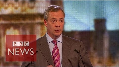 Moment Nigel Farage challenged the audience - BBC News