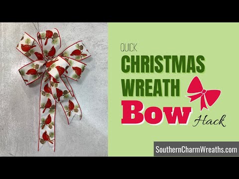 Easy How to Make a Bowdabra Christmas Wreath Bow with wired ribbon 