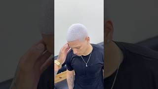 Color blanco en cabello afro #viralvideoshots #barbershop #fypシ #colorimetría
