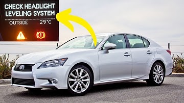 “Check headlight leveling system” warning in Lexus cars