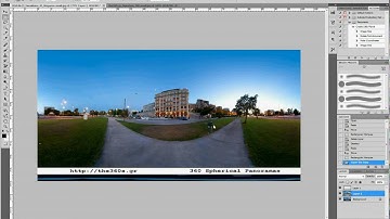 How to add Title & Little Planet nadir cover on panoramic image using photoshop