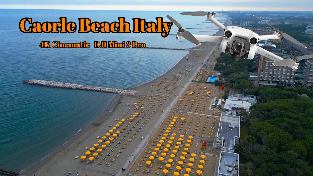Caorle Beach Italy - Cinematic 4K  DJI Mini 3 Pro Drone View