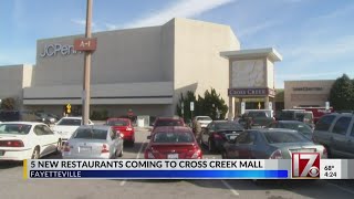 5 new restaurants coming to Cross Creek Mall in Fayetteville