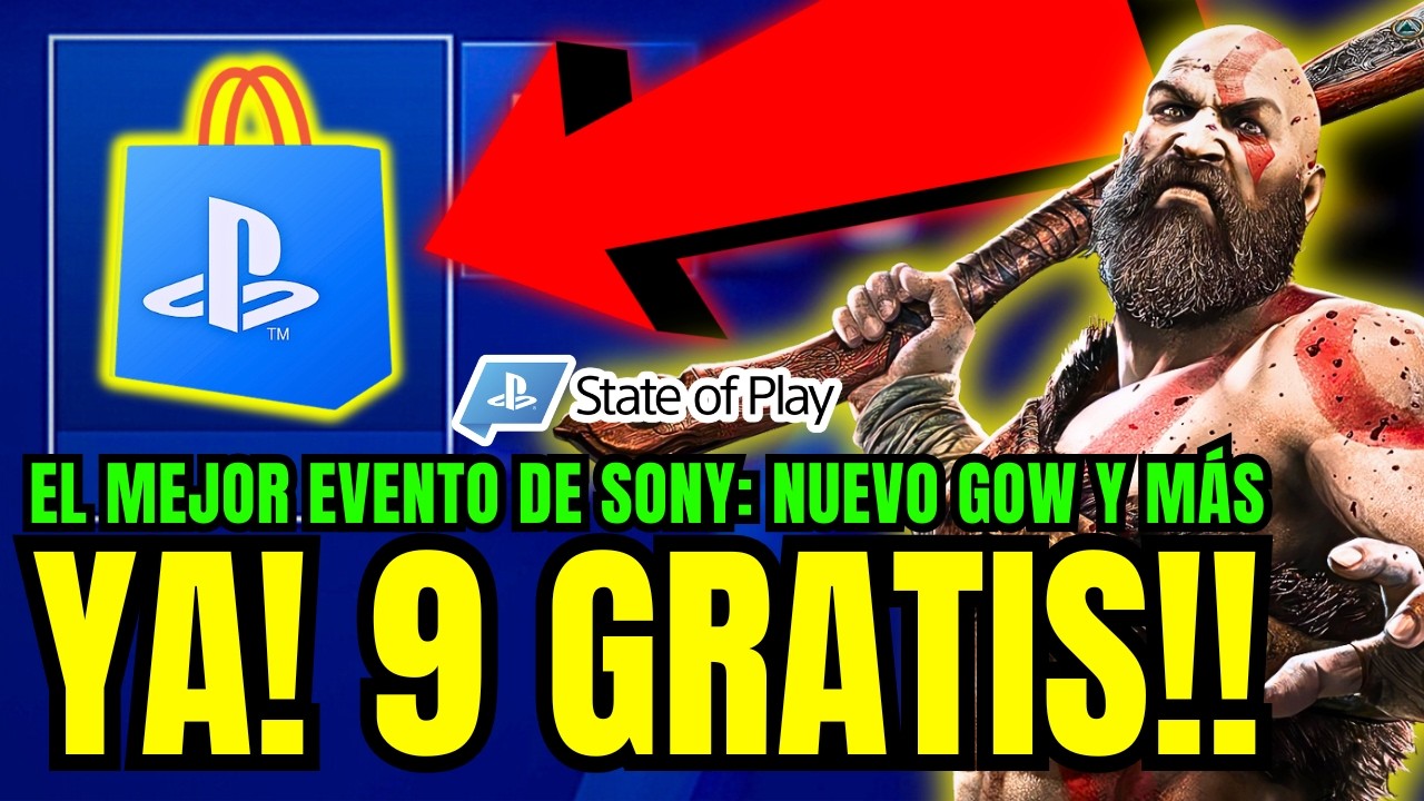 💥¡YA! ¡¡9 JUEGOS GRATIS!!😱🎁STATE OF PLAY 2026🔥