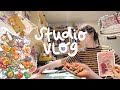 Packing orders and making clay charms  art studio vlog