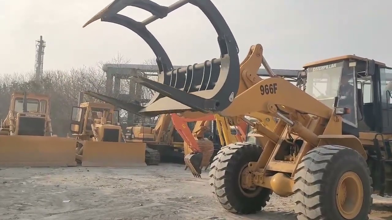 cat 966f wheel loader with fork