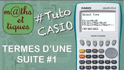 SUITES : Calculer les termes d