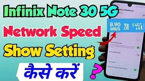 Infinix Note 30 5G me Net Speed kaise show kare | how to show Net speed in Infinix Note 30 5G