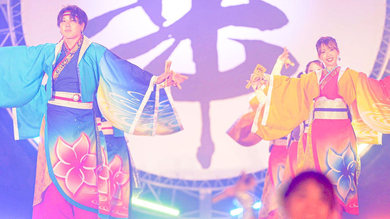 [4K] Rey華繚乱 夜の部　富山のよさこい祭り 2025 日曜日 (中央)
