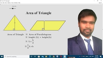 How to Construct area of triangle use GeoGebra