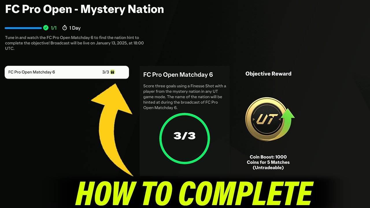 How To Complete FC Pro Open - Mystery Nation Objective - FC 25 Matchday 6 Objective