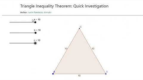 Day 50 - Triangle Inequality Theorem GeoGebra