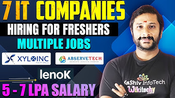 Multiple Companies Hiring for Freshers 2025 | Fresher Job Vacancies in 2025 #kaashivinfotech