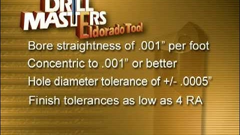 Types of gundrills from DrillMasters/Eldorado Tool