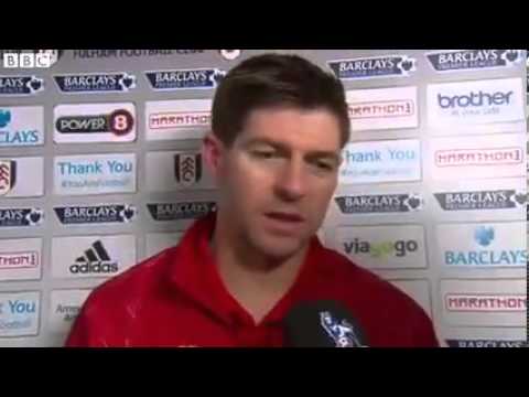 Fulham vs Liverpool 2 - 3:   Interview Steven Gerrard on &#39;perfect&#39; penalty finish