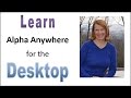 How to learn alpha anywhere desktop database software with books