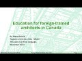 What topics do I need to learn to upgrade my knowledge in the field of architecture in Canada?