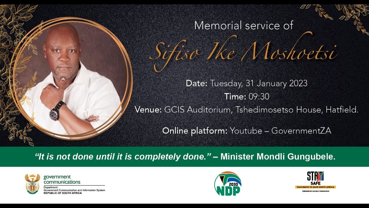 Memorial Service of the Late Sifiso Ike Moshoetsi - YouTube