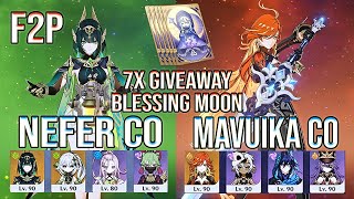 7X Giveaway F2P Nefer & Mavuika Destroy Spiral Abyss 12 Genshin Impact