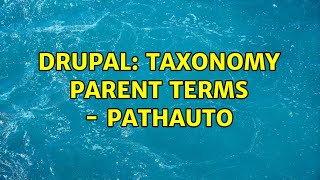 Drupal: Taxonomy parent terms - pathauto