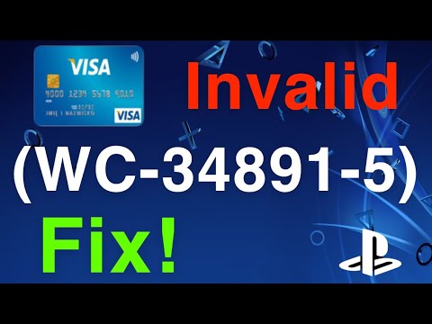 hans rotation lejesoldat PS4 Error Code (WC-34891-5) Credit/Debit Card information is not valid HOW  TO FIX! - YouTube