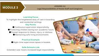 SAFE SCHOOLS - MODULES 3.4