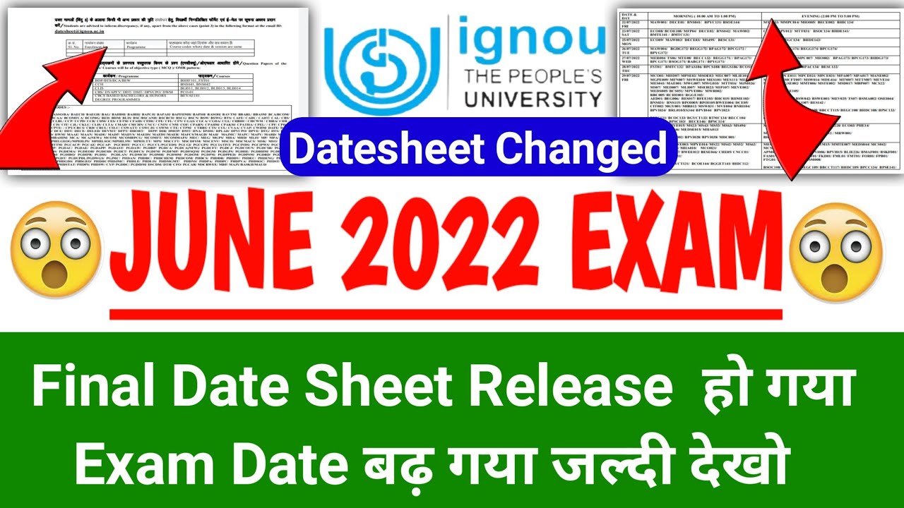 Ignou Date Sheet June 2022 Ignou Exam Update ignou Exam Date Sheet Ignou Date Sheet June 2022 Ignou Exam Update ignou Exam Date Sheet