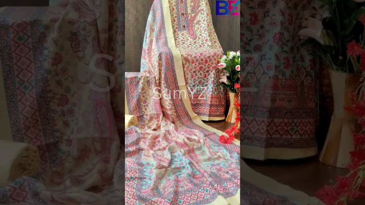 Kaani Print pashmina salwar suits with Dupatta 
