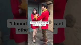 How Gaston fell in love with me at Disney World! #shorts #beautyandthebeast #disney