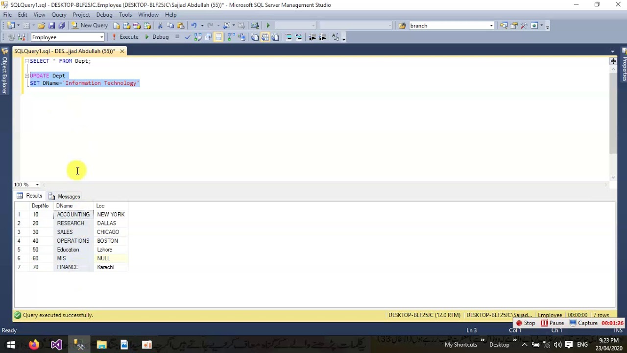 14 SQL UPDATE Statement - YouTube
