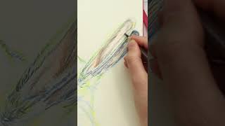 Quick Bunny Sketch - coloured pencils and gouache