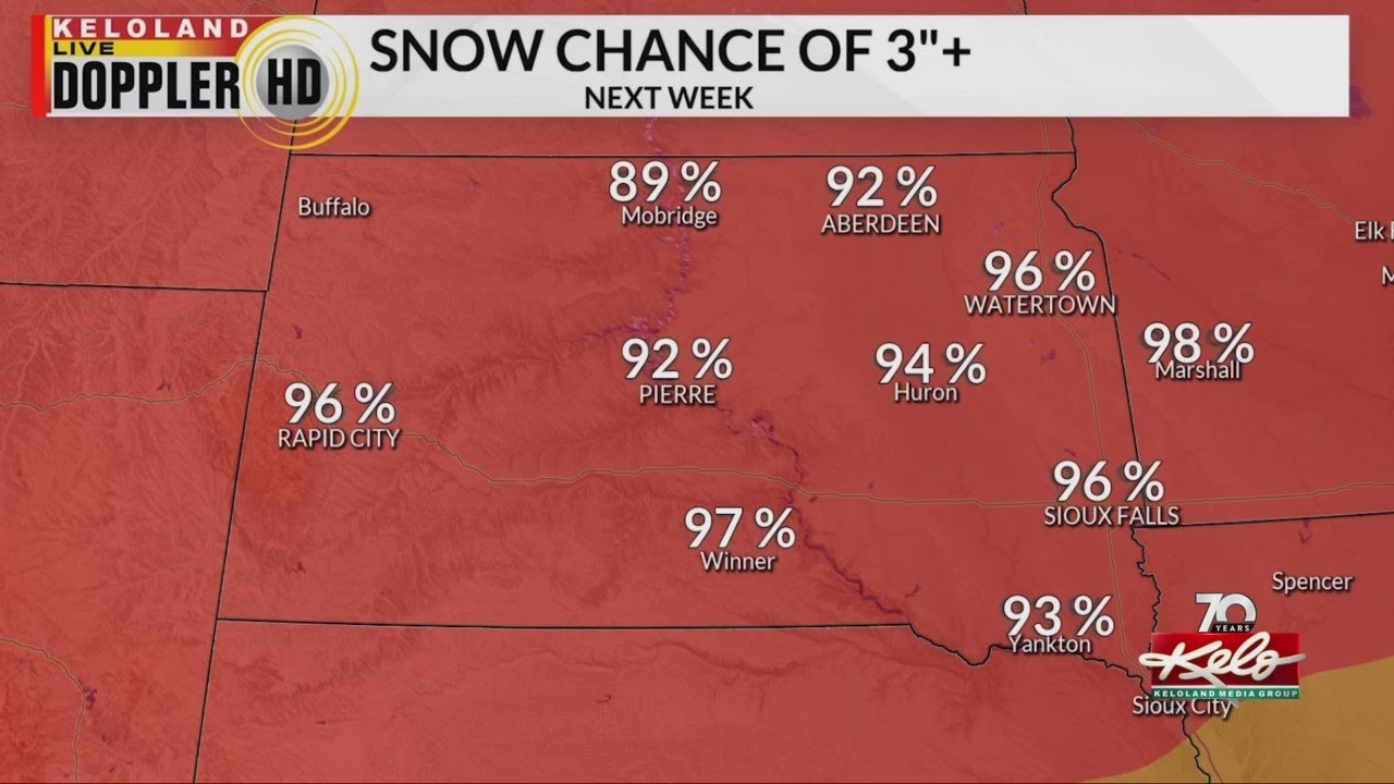 Snow and gusty winds forecasted for next week - YouTube