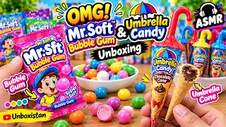 OMG! Mr. Soft Bubble Gum & Umbrella Candy 😱🍬 | ASMR screenshot 1