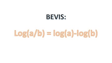 Logaritmeregneregler 2: Bevis for log(a/b) = log(a) - log(b)