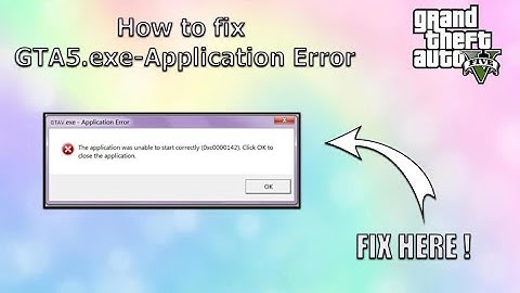 How to fix GTA5.exe-Application Error/GTAV OxcOOOO142 error in gta 5