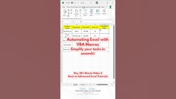 VBA Macros: The Secret to Faster Excel!  Tutorial Day 28, Video 3 #exceltricks #exceltips