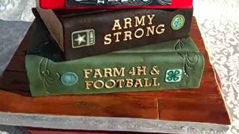 70th Birthday Stack of Books Cake by  Cakes ROCK!!!