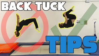 How to Improve your Back Tuck - Four Common Mistakes