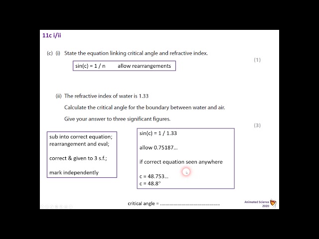 Q11 3D Light Waves June 2018 iGCSE Physics