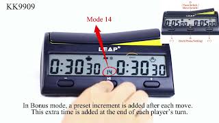 LEAP FIDE Approved chess clock KK9909- Quick Start Guide