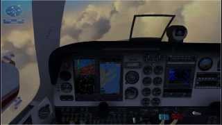 FSX Mission-Beechcraft Baron Into Dutch Harbor,AK NDB Approach HD