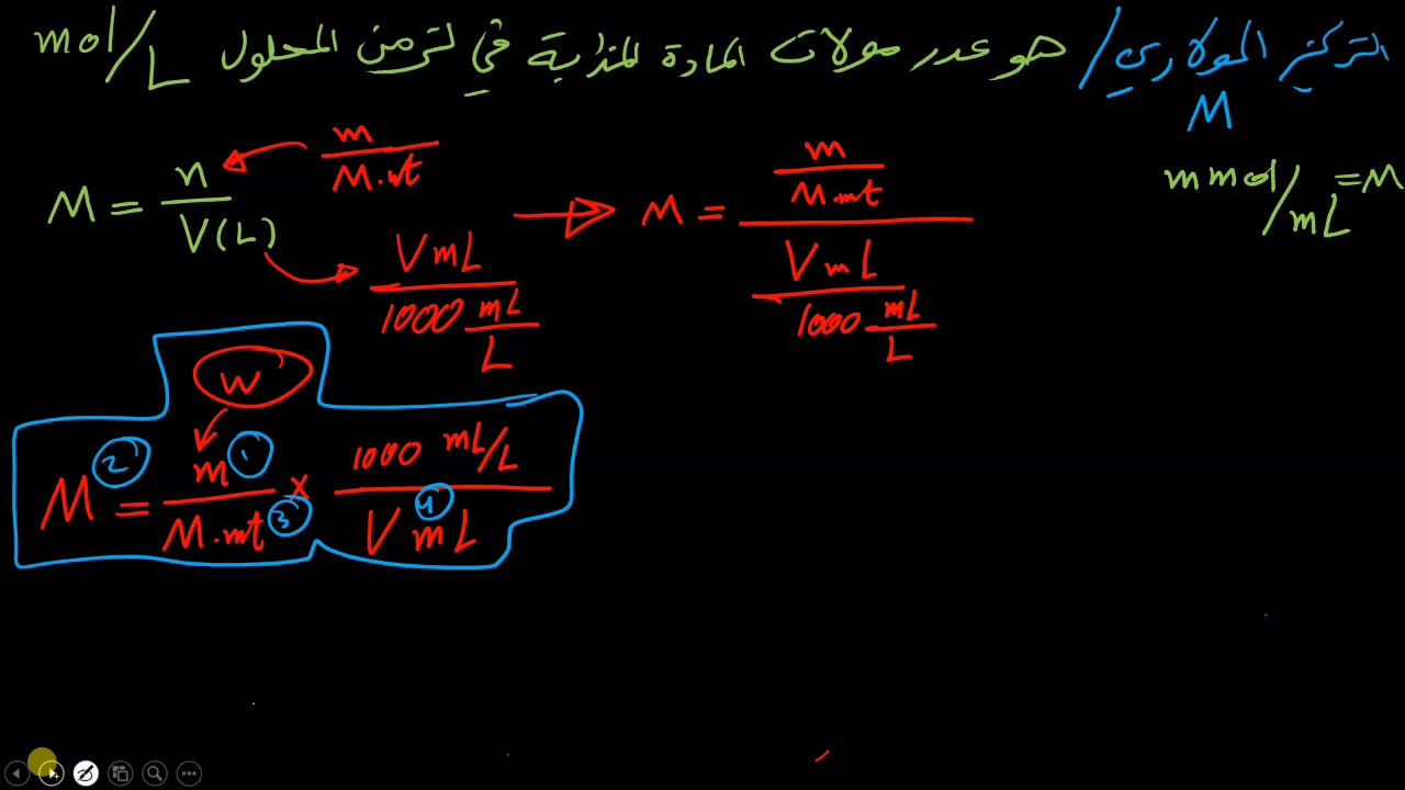 التركيز و اهم الطرق للتعبير عنه/موضوع مهم للمراحل الاولى للتخصصات الطبية expression of concentration