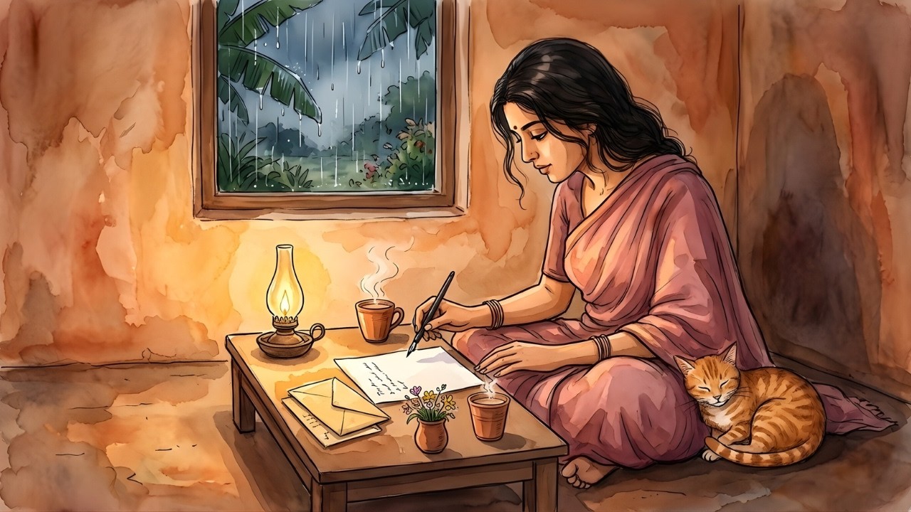 Rain on the Roof, Rice on the Stove and a Letter She Never Finished Writing 🌿