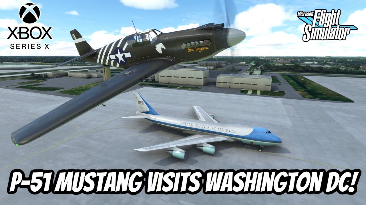 MSFS2020 P-51 Mustang Tours WASHINGTON DC! 