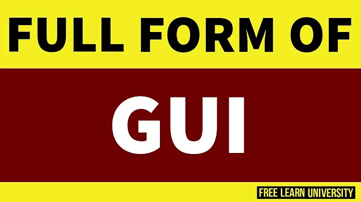 Full form of GUI | GUI ka full form kya hai | GUI full form