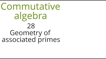 Commutative algebra 28 Geometry of associated primes