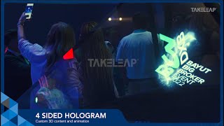 4 Sided Hologram | Bayut & GEM Events | TAKELEAP