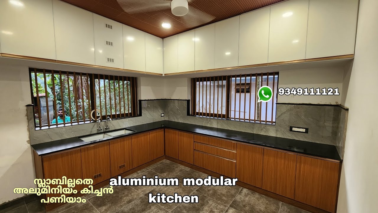 Aluminium modular kitchen work in kodungallur Kerala YouTube