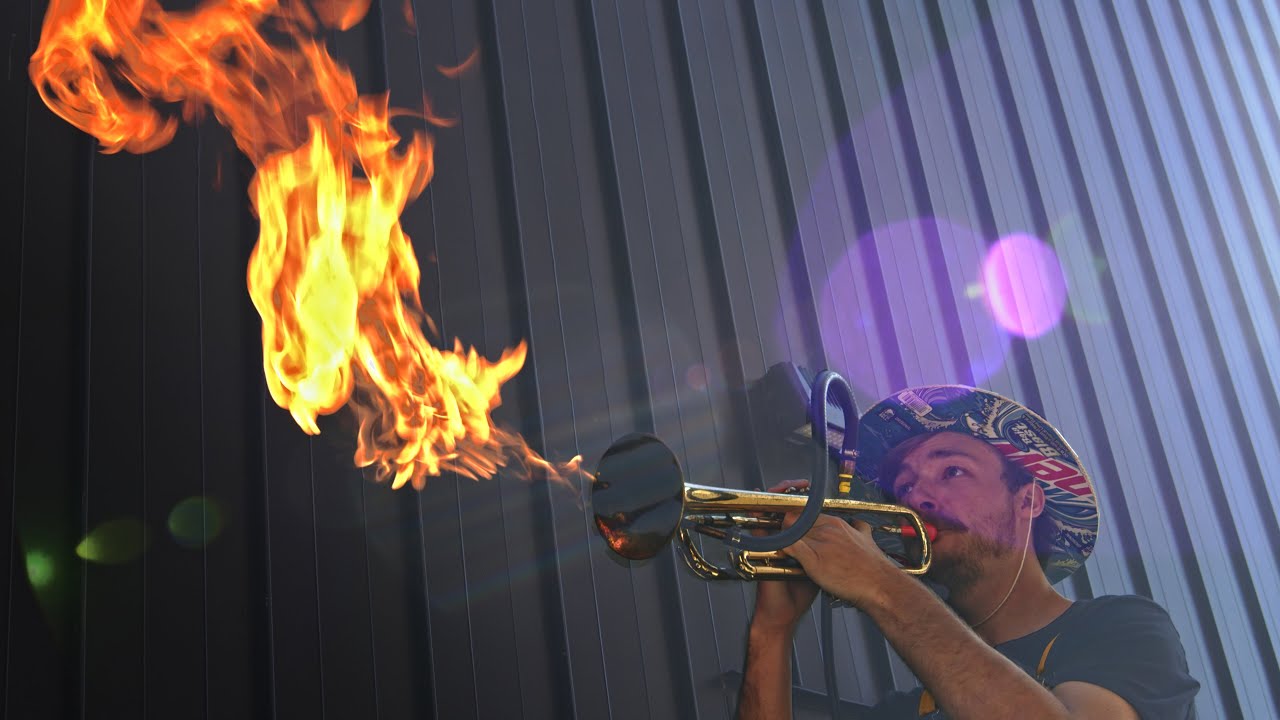 Preview image for See the Famous Huskies Pep Band Flaming Trumpet video